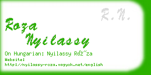 roza nyilassy business card